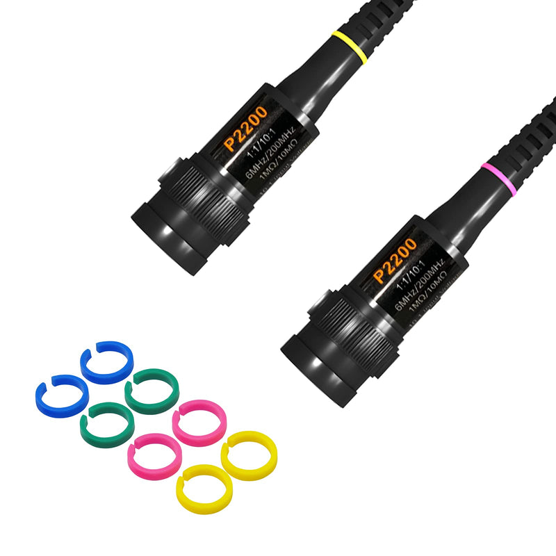 Goupchn Oscilloscope Clip Probes 200MHz Fully Insulated BNC End Probe with Accessories Kit 1X 10X