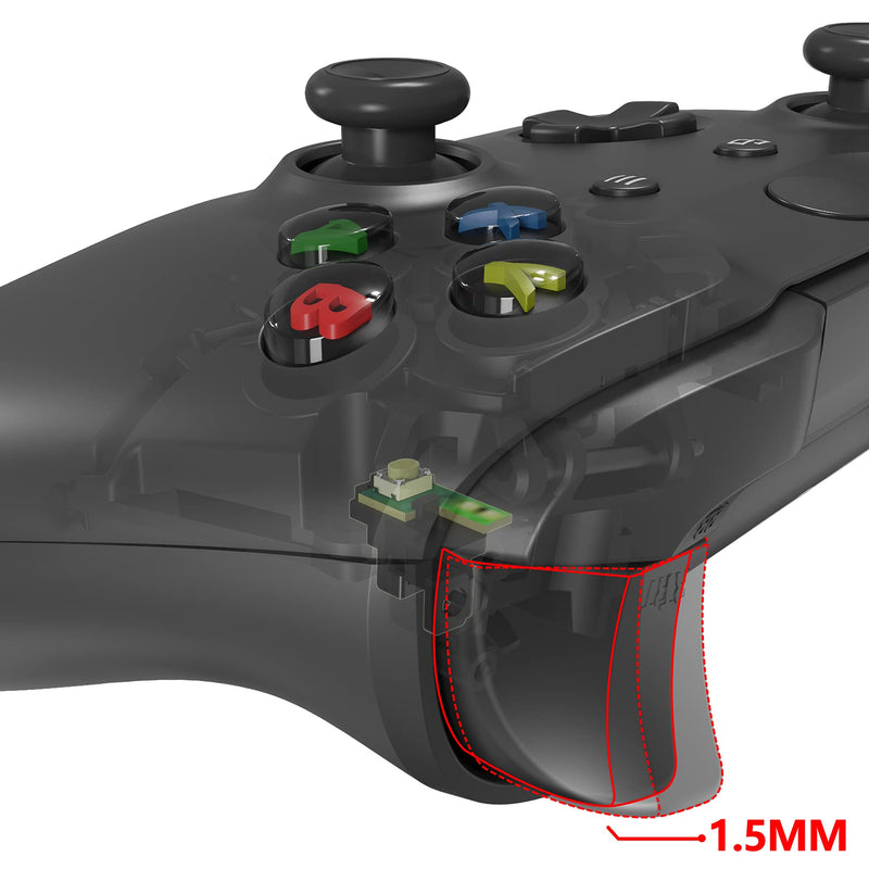 eXtremeRate Clicky Hair Trigger Kit for Xbox One X/S Controller LT RT Shoulder Buttons, Custom Flashshot Trigger Stop Flex Cable for Xbox One X/S Controller Model 1708 For Xbox One S/X