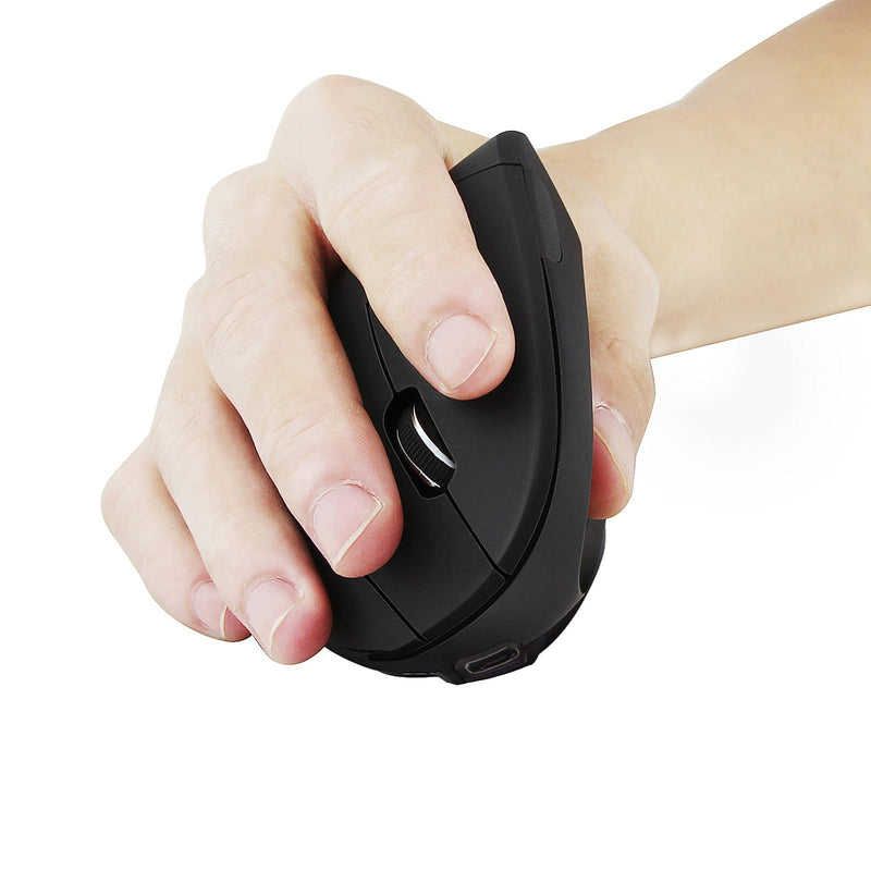 Ergonomic Vertical Wireless Mouse, Rechargeable 2.4GHz Optical Mice 800/1200/1600 DPI 6 Buttons for Laptop, PC, Computer, Desktop, Notebook