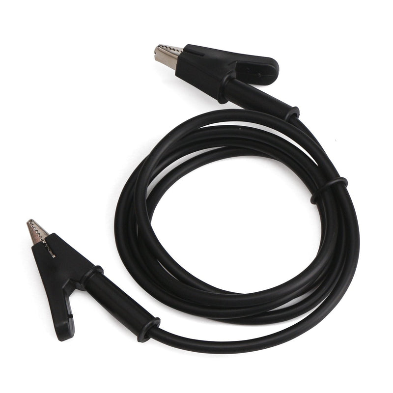 Dual Ended Alligator Clips Test Lead Black&Red 15A 39.3 Inches Test Cable Soft PVC Crocodile clips Testing Wire with Protective Jack Copper Clamps for Testing Current