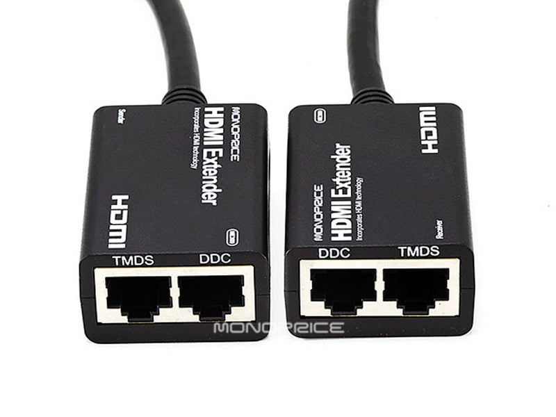 Monoprice HDMI Extender Using Cat5e or CAT6 Cable, Extend Up to 98-Feet (108121)