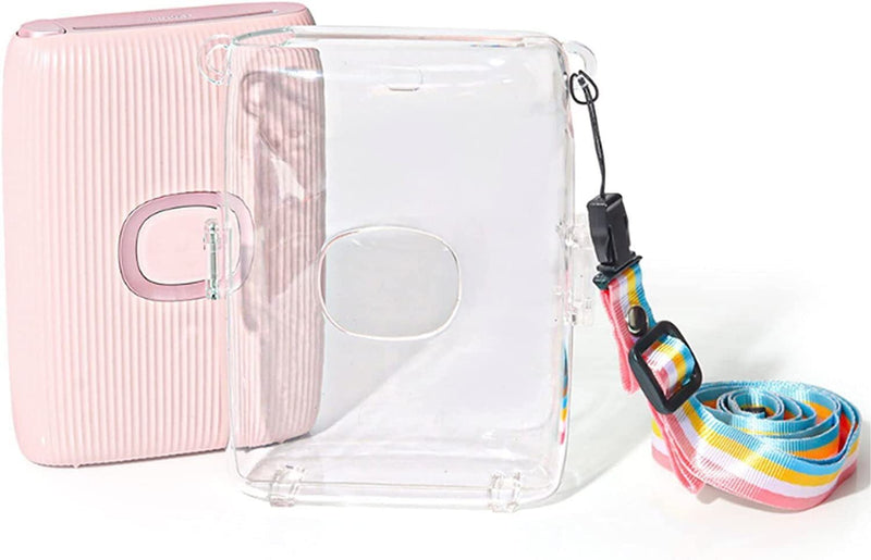 EPIC GADGET Epicgadget Case for Fujifilm Instax Mini Link 2 Printer Case Clear Hard Transparent Cover with Shoulder Strap