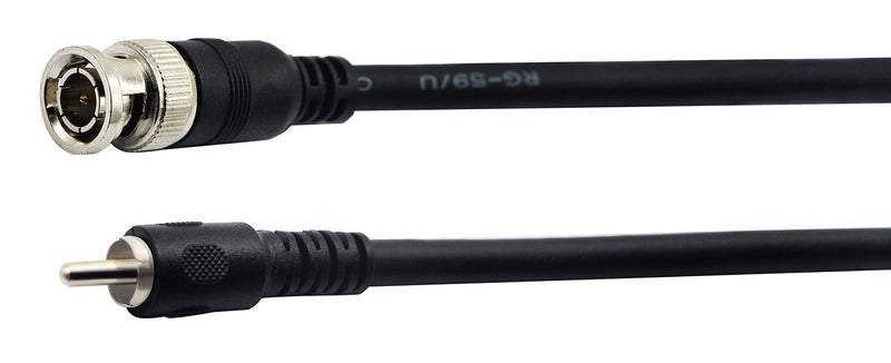 zdyCGTime BNC to RCA Extension Cable RCA Male to BNC Male Composite Video Connector Cable for Surveillance CCTV Camera System from DVR to TV (5ft/1.5M)