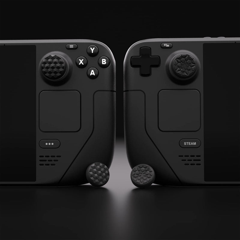 PlayVital Thumb Grip Caps for Steam Deck, Silicone Thumbsticks Grips Joystick Caps for Steam Deck - Diamond Grain & Crack Bomb Design