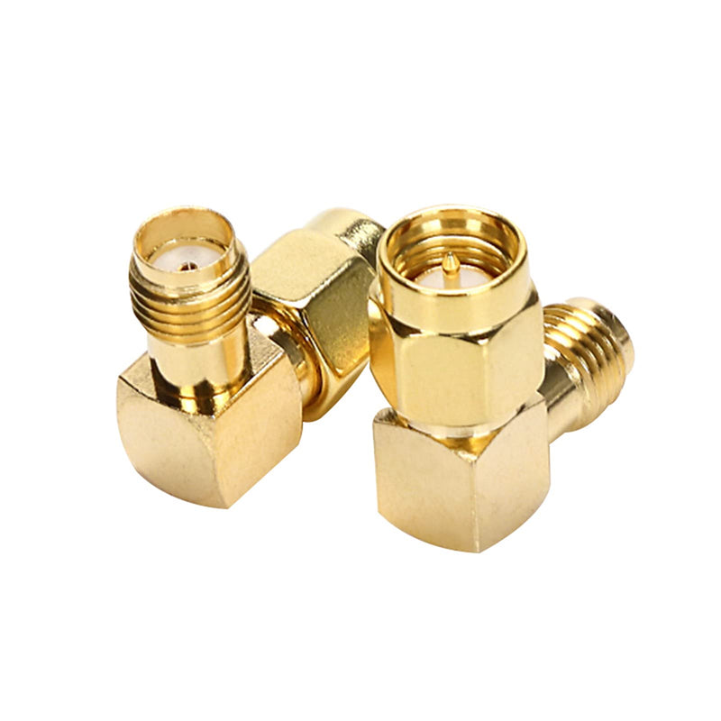 TLS.eagle SMA Right Angle 90 Degree Male to Female Cable Connector Coax Adapter Pack of 2