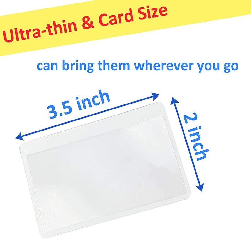 MagDepo Full Page Magnifying Sheet 4.75" x 7" Set -Bonus 2 Bookmark Magnifier with Ruler & 2 Card Magnifier for Reading Books, Magazine, Newspaper & People with Low Vision