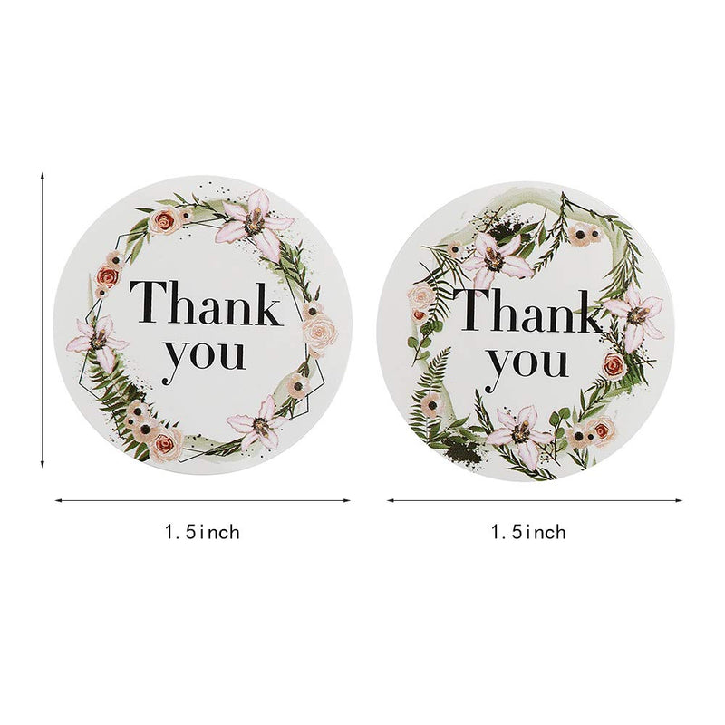 500/Roll Thank You Stickers for Seal Labels 1.5 Inch Gift Packaging Stickers Birthday Party Offer Stationery Sticker Pink