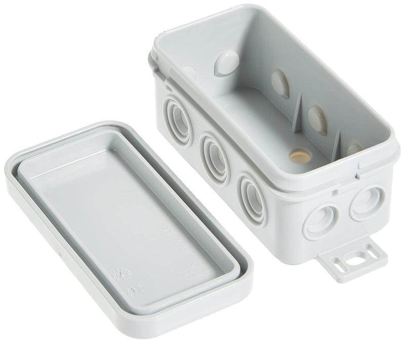 f-tronic 7340141 wet room junction box IP54, 85 x 44 x 40 mm, gray, E126, contents: 10, piece