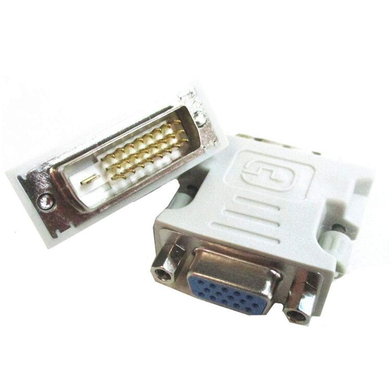 OUOU VGA Adapter DVI-I 24+1 Male to VGA 15 Pin Female Adapter Supports 1080P Full HD for Computer, PC Host, Laptop, Graphics Card to HDTV, LG HP Dell Monitor and Projector (2 Pack)