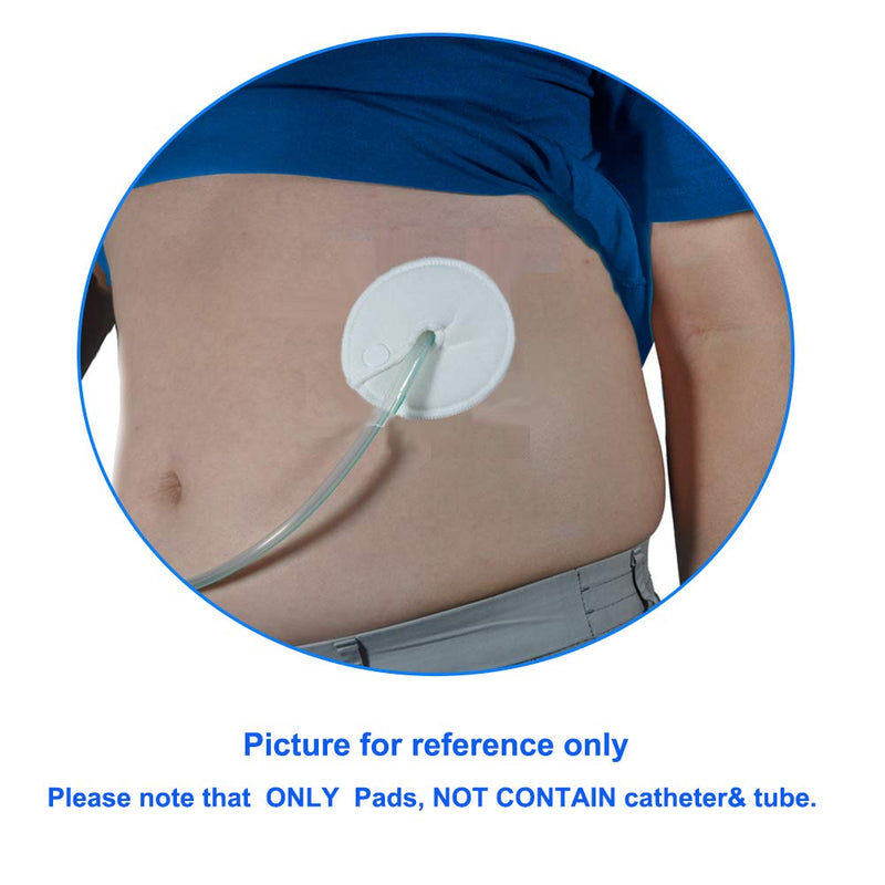Gtube Pads Holder G Tube Button Pads Peritoneal Dialysis Feeding Tube Peg Tube Supplies for Nursing Care (12 Pack)