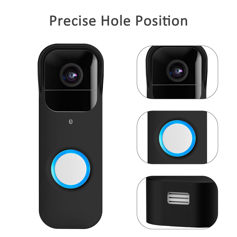 Camera Cases Compatible with Blink Video Doorbell Cover Black Silicone Waterproof Protetive Skin- LEFXMOPHY