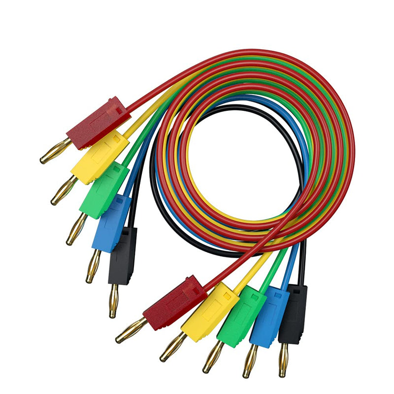 CZJZDZ 5pcs 2mm Stackable Banana Plug Test Lead, Jumper Wire Electrical Testing Cable line J.70001