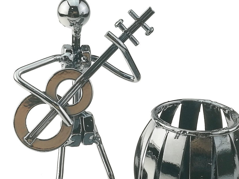 Music Iron Man Art Steel Pen Container Holder Pencil Cup Pot Secretary Desktop Music Decoration Toy Gift (C160 Guitar) C160 Guitar