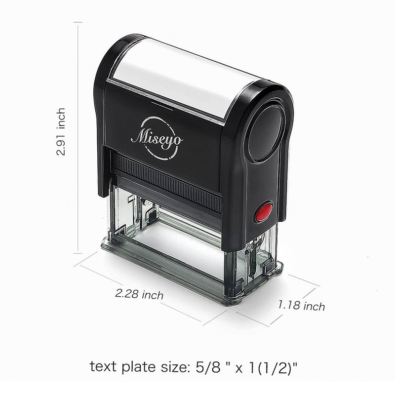 Miseyo Paid Stamp Self Inking with Date, Check Number, Amount - Red Ink PAID - A