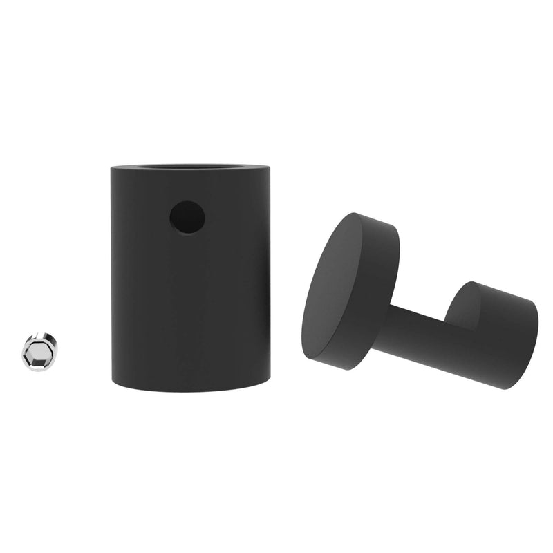 TOPNIKE Side Clamp Standoffs 3/4" x 1" Black Aluminum, Edge Grip Standoffs for Glass, Burglarproof Sign Standoff, Standoffs Hardware, for Acrylic, Glass, PVC, Glass Panel with 2pcs Spacers, Pack of 4