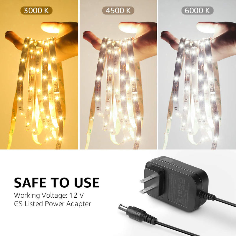 Lepro LED Strip Light, 3000K-6000K Tunable White, 16.4ft Dimmable Bright LED Tape Lights, 300 LEDs 2835, Strong 3M Adhesive, Suitable for Home, Kitchen, Under Cabinet, Bedroom 16.4 ft