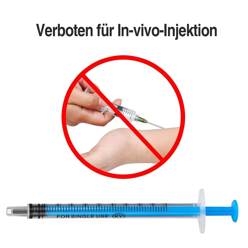 1 ml syringe sterile, 40 pack plastic syringes with cap, dosing syringe for measuring and dosing liquids, plastic syringe, individually packed disposable syringes