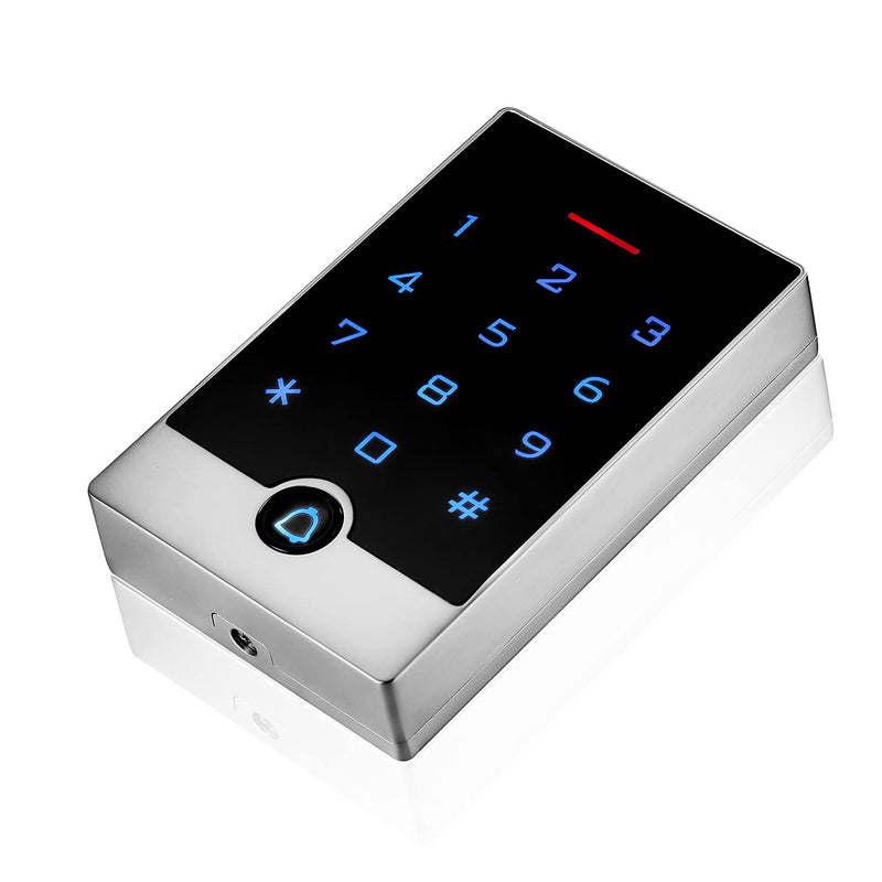 Security Door Access Control Keypad, ID Keypad with ID Key Fobs, Stand-Alone Keypad, Door Lock Keypad Controller, for Gate Opener, Entry Gate Keypad, Zinc Alloy Metal, Waterproof