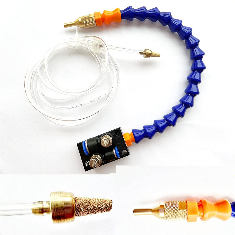 Upgrade Version Mist Coolant Lubrication Spray System for Metal Cutting Engraving Cooling Sprayer Machine for Air Pipe CNC Lathe Milling Drill