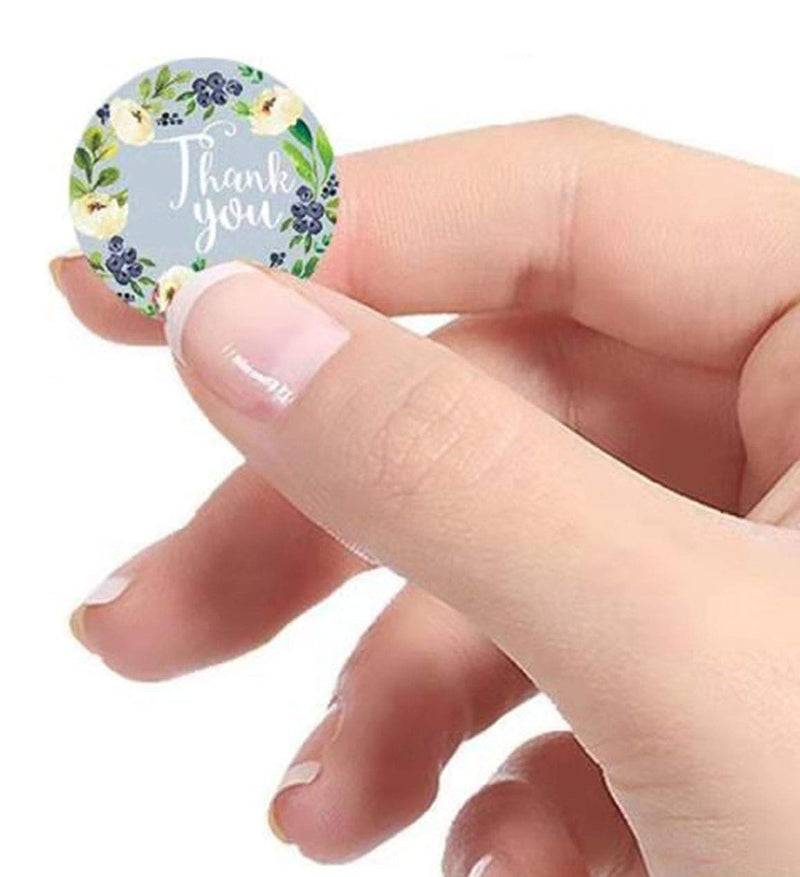 1000pcs Thank You Stickers 1'' Round Adhesive Labels ,500 Per Roll ,Decorative Sealing Stickers for Christmas Gifts, Wedding, Party (A-17 8 Different Design)