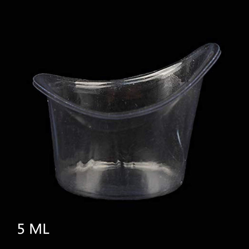 YouU Non Sterile Eye Wash Cups Portable Disposable Measuring Cup 5ml/8ml Eye Flush Cleaning Cups Vials for Storage or First Aid Kit Use (50 pcs/Plastic) 50 pcs/Plastic