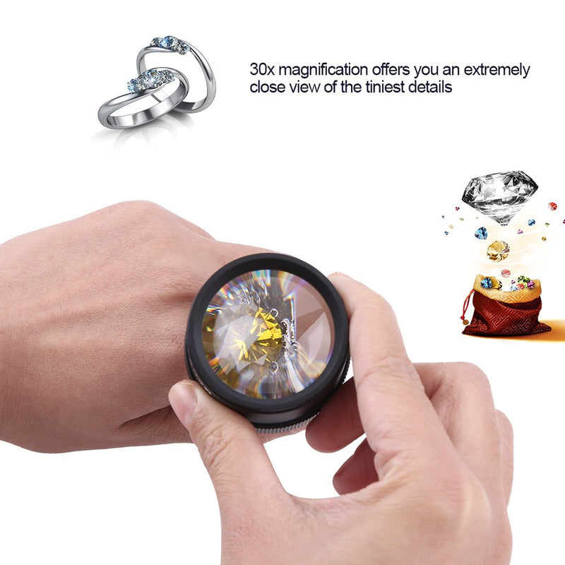 New Jewelry Optical Magnifier Glasses 30x Magnifying Lens Jewelries Loupes Tool