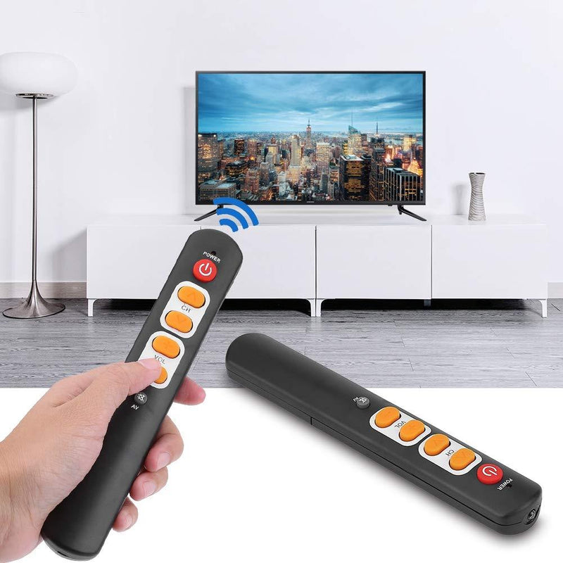 Learning Remote Control with Big Buttons, 6 Keys Universal Remote Control Smart Controller for TV STB DVD DVB HiFi VCR(Orange) Orange