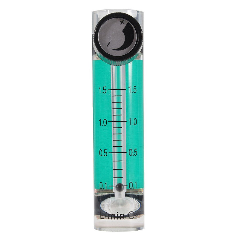 JIAWANSHUN Oxygen Air Flow Meter 0.1-1.5LPM / Gas Flowmeter with Copper Connector for Oxygen Air Gas Conectrator