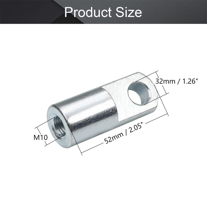 Othmro 1pcs Air Cylinder Rod Clevis End 52mm Length M10x1.25 Female Thread Y Connector