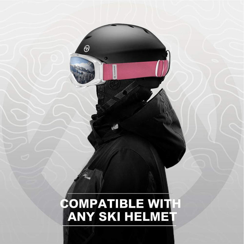 OutdoorMaster Ski Goggles OTG - Over Glasses Ski/Snowboard Goggles for Men, Women & Youth - 100% UV Protection Vlt 11.5%