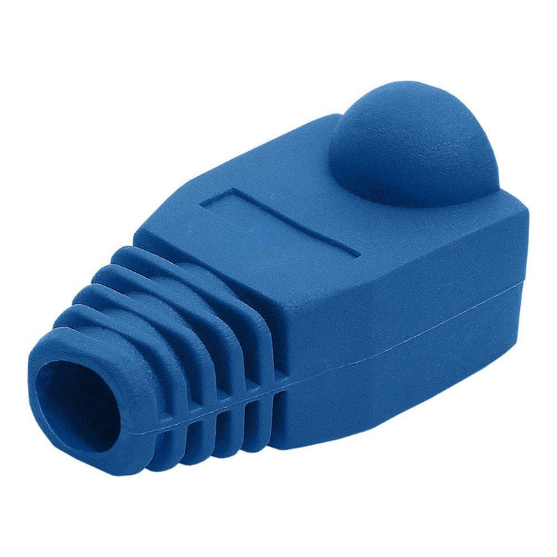 Cmple RJ-45 Strain Relief Boots for CAT5/5E/6 Ethernet LAN Cable Connector Cover Color Blue (Pack of 50) 50 Pieces