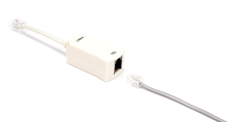 2 Wire, 1 Line DSL Filter - for Removing Noise and Other Problems from DSL Related Phone Lines - 2 Pack Ivory