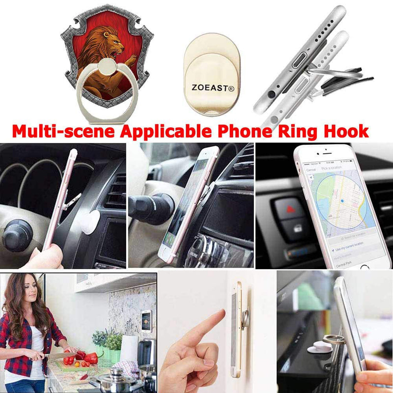 ZOEAST(TM) 5pcs Phone Ring Grip, Magic College Universal 360°Adjustable Phone Case Finger Stand Holder Desk Stent Mount Car Hook Compatible with All iPhone13 12 11 Pro (5pcs Magic College Basic) 5pcs Magic College Basic