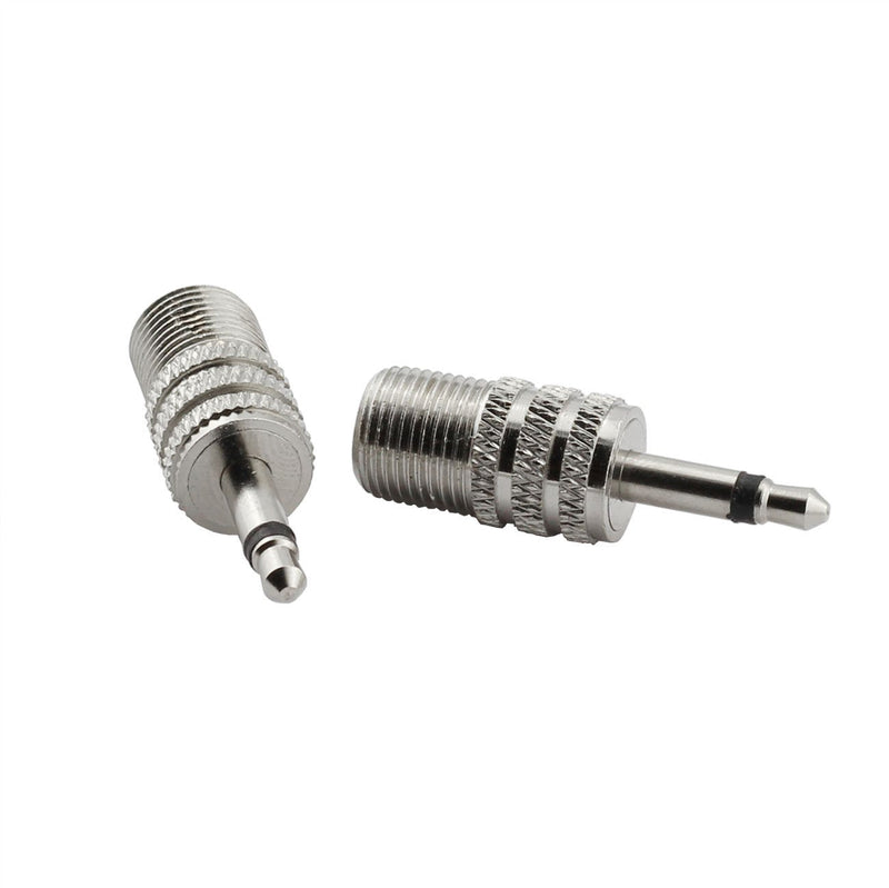 E-outstanding 2Pcs F-Type Female Jack to 3.5mm 1/8" Male Plug Mono Coaxial Audio Adapter Converter