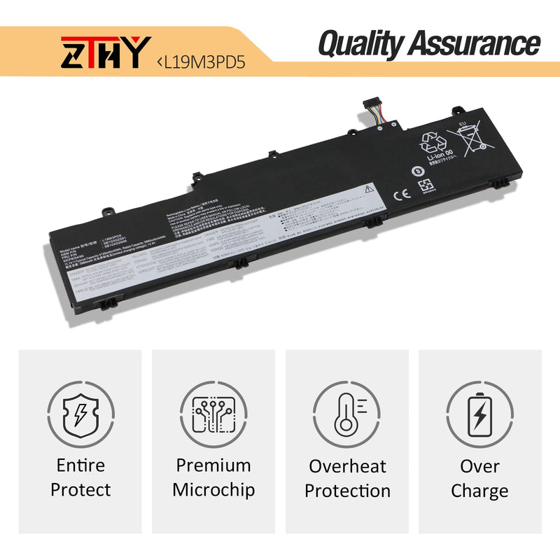 ZTHY L19M3PD5 L19C3PD5 Laptop Battery Replacement for Lenovo ThinkPad E14 Gen 2 / E14 Gen 3 / E14 Gen 4 / E15 Gen 2 / E15 Gen 3 / E15 Gen 4 Series L19D3PD5 L19L3PD5 L20C3PD4 L20L3PD4 L20M3PD4 45Wh