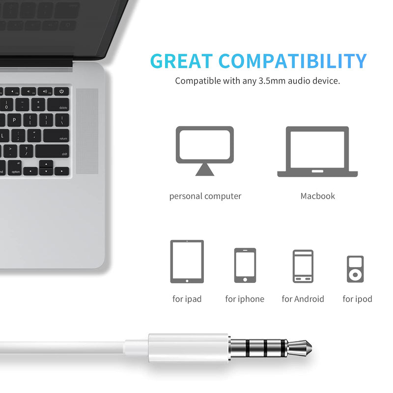 Wired Earbuds 4 Pack, Earbuds Earphones with Microphone, Earbuds Wired Stereo in-Ear Headphones Bass Earbuds, Compatible with iPhone and Android Smartphones, iPad MP3, Fits All 3.5mm Interface Devices White