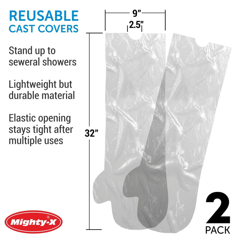 100% Waterproof Cast Cover Arm -【Watertight Seal】 - Reusable Adult Full Arm Cast Covers for Shower Elbow, Hand & Wrist - 2 Pack