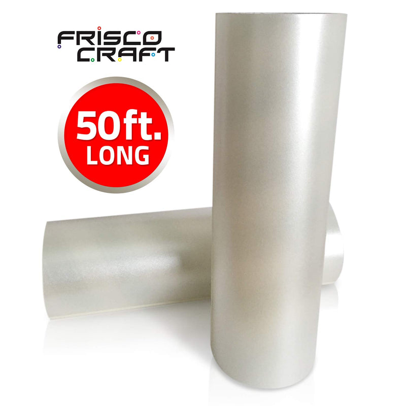 Frisco Craft C-370 Transfer Tape for Vinyl 12" x 50 Feet Clear Lay Flat | Application Tape Perfect for Self Adhesive Vinyl for Signs Stickers Decals Walls Doors Windows 12"x50FT Clear Original