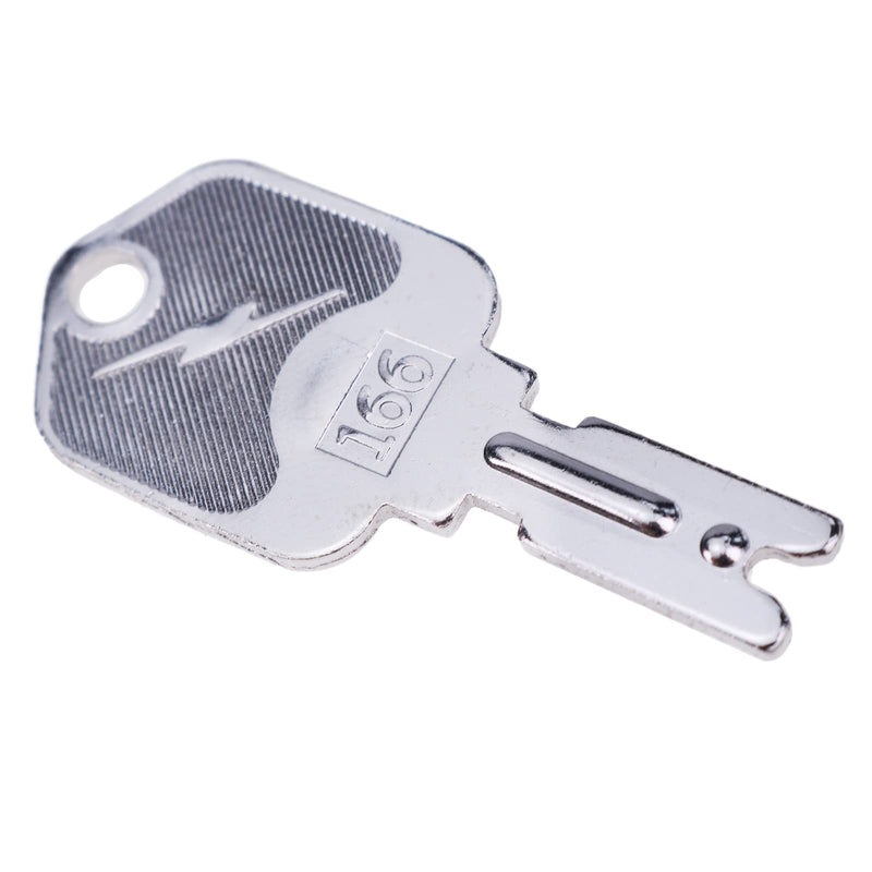 ZTUOAUMA 6X Ignition Keys #166 with Key Chain for Clark Yale Hyster Komatsu Gradall Gehl Crown 186304 51335040 A214062 1430 Hyster Forklift and More(Pack of 6) 6 PCS