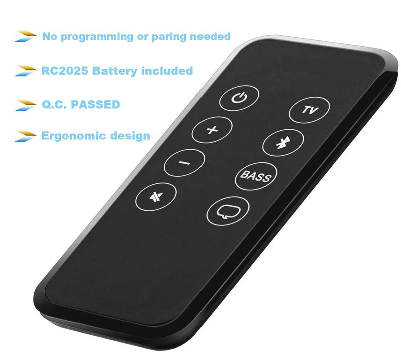 Motiexic Remote Control for Bose Solo 5 10 15 Series ii TV Sound System/ 732522-1110 418775 410376 TV Soundbar Sound System with CR2025 Battery Inside Bluetooth Key Button