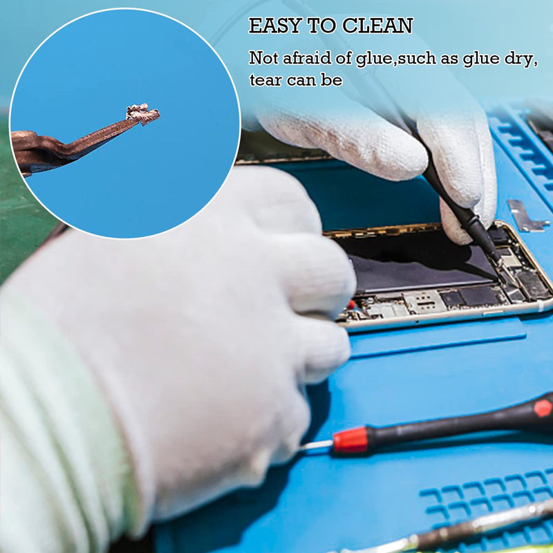 Heat Resistant Soldering Mat Silicone Soldering Mat 500℃ Heat Resistant Work Mat for Soldering Repair Tool Welding Electronic Repair Mat(30x20cm)