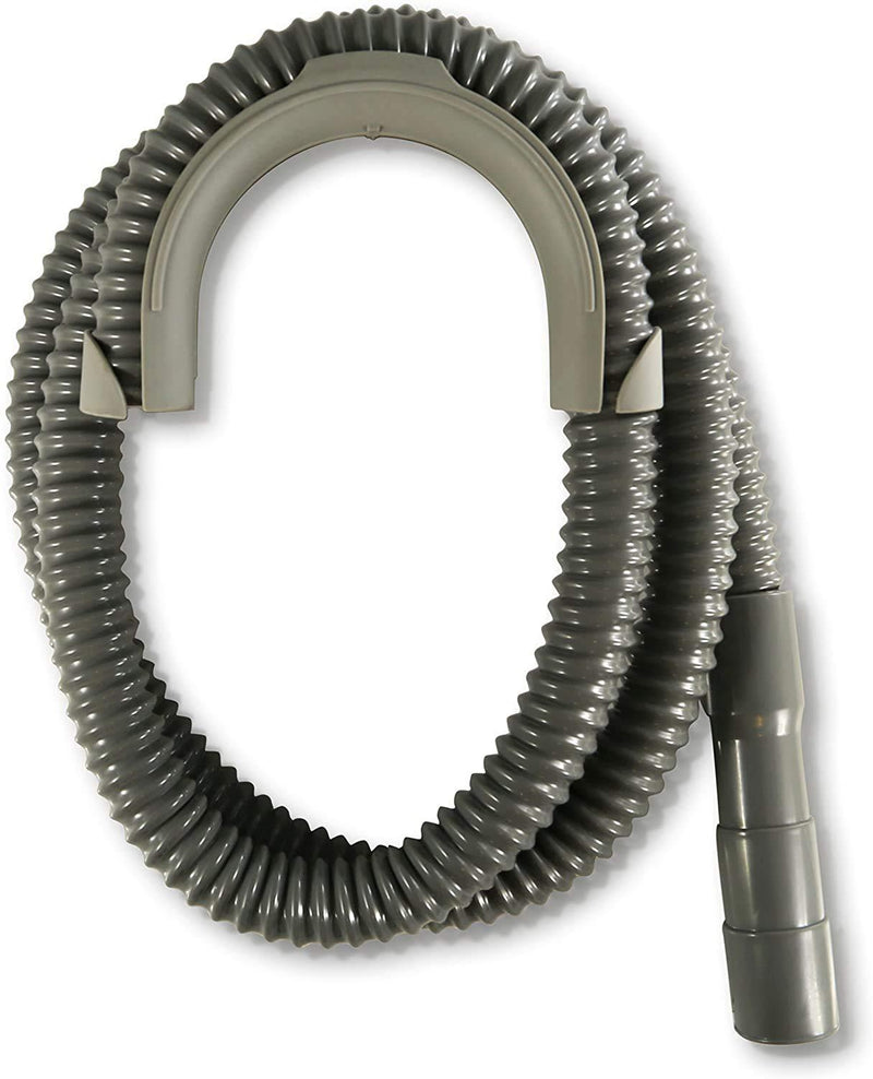 K&J 6ft Heavy-Duty Washing Machine Drain Hose With Clamp - Industrial Grade Polypropylene Discharge Hose for Washing Machines - Fits Up To 1-1/4 Inch Drain Outlets