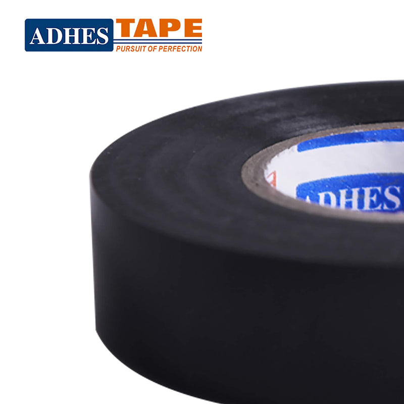 ADHES Electrical Tape Black Electric Tape Strong Adhesive Pass UL Certification 0.75inch by 65.6feet Pack of 5Rolls