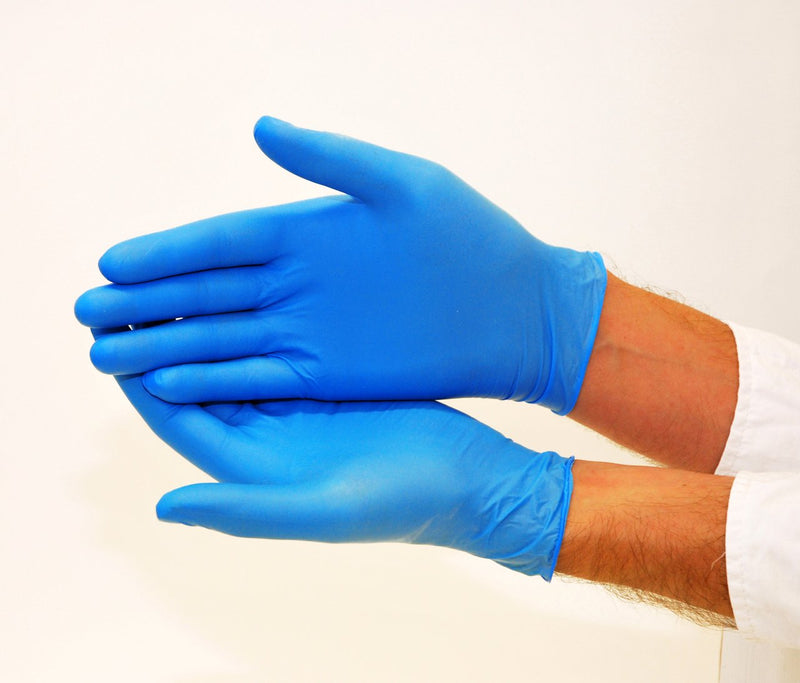 SF Medical Products GmbH Disposable Gloves XL Blue Pack of 100 Box Disposable Gloves Powder-Free Nitrile Gloves Non-Sterile Rubber Gloves Nitrile Gloves