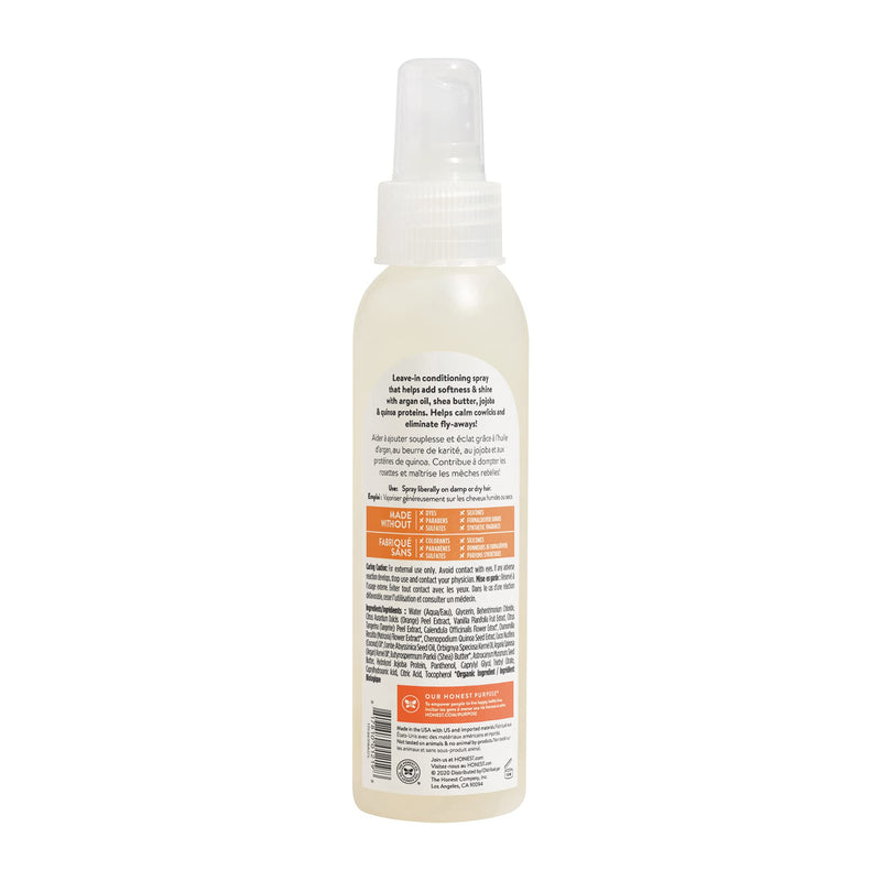 The Honest Company Sweet Orange Vanilla Conditioning Detangler, Lightweight Leave-in Conditioner & Fortifying Spray, Paraben and Synthetic Fragrance Free, Plant-Based, VEGAN, 4 fl oz Conditioning Detangler Spray 4 Fl Oz (Pack of 1)