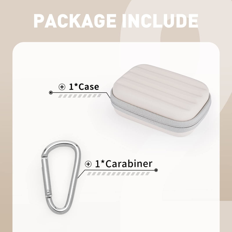 YINKE Carrying Case Compatible with Samsung T7 Shield/T7/T7 Touch Portable SSD USB 3.2 1TB, 2TB, 500GB, Hard EVA Portable Travel Storage Protective Cover (Beige) Beige