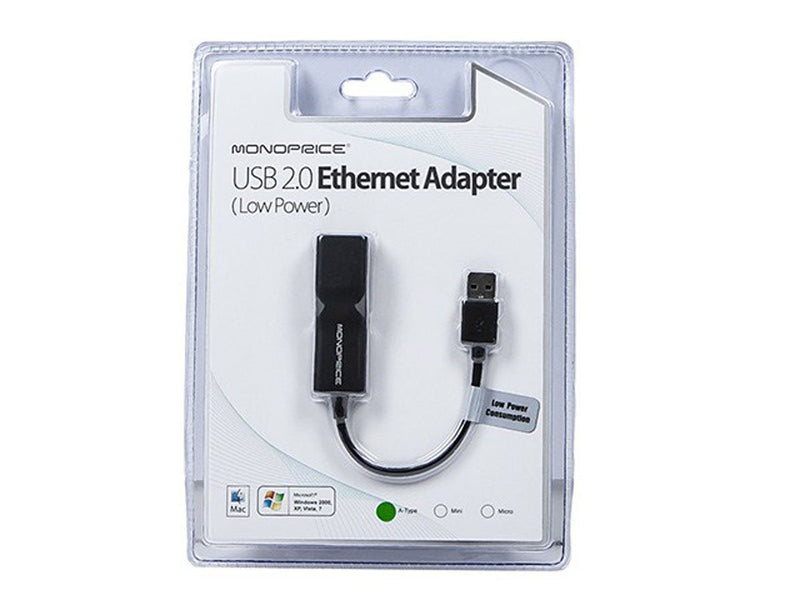 Monoprice USB 2.0 Ultrabook Ethernet Adapter (109466)