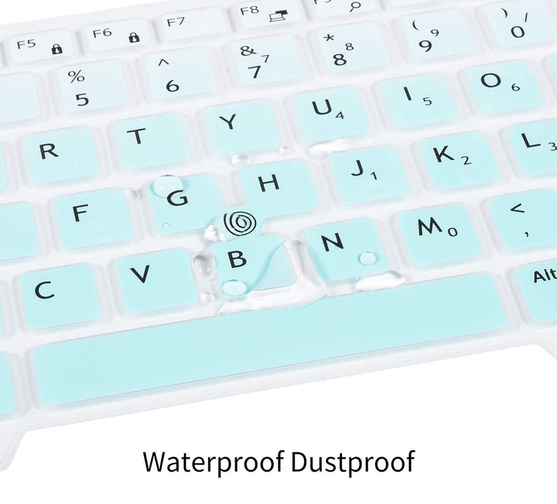 CaseBuy Keyboard Cover Compatible with Dell Latitude 5480 5490 7490 14" Laptop, Dell 3340 E3340 E5490 5491 E5491 E5450 E5470 E7450 E7470 7480 E7480 Keyboard Skin with Pointing, Ombre Mint Ombre Mint Green
