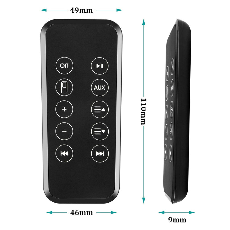 Replacement for Bose SoundDock 10 Remote with CR2025 Battery, Also Fit for Bose Sounddock Series 2 3 II III Bluetooth Digital Music System Remote Control