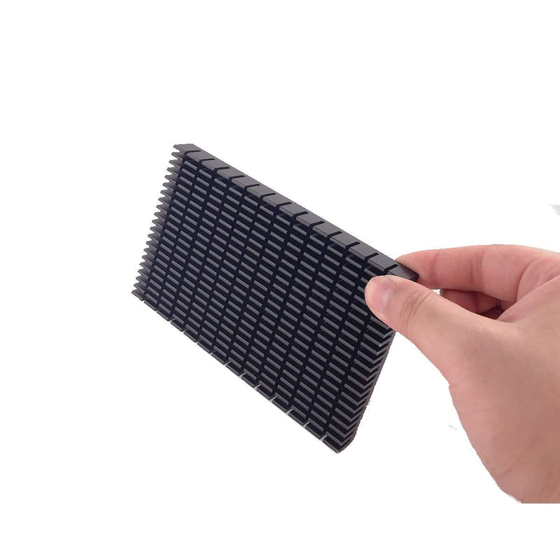 Awxlumv Aluminum Large Heatsink 5.9 x 3.6 x 0.59 Inch /150 x 93x 15 mm Black Heat Sinks Fins for Cooler PCB Board LED Motherboard (2 Pcs) 2 Pcs